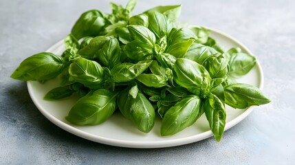 Harvesting fresh basil leaves kitchen food photography natural light close-up culinary inspiration