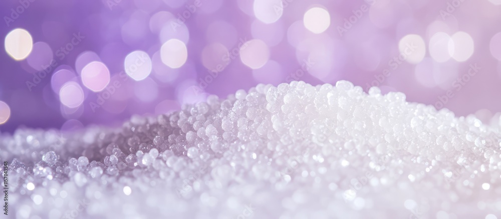 Aufkleber Elegant white and purple bokeh lights creating a dreamy backdrop with soft focus and textured surface for creative design projects