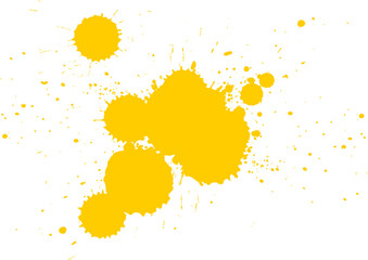 yellow watercolor brush painting splash splatter artistic