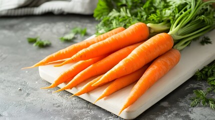 Harvesting fresh carrots kitchen counter food photography natural light close-up healthy eating