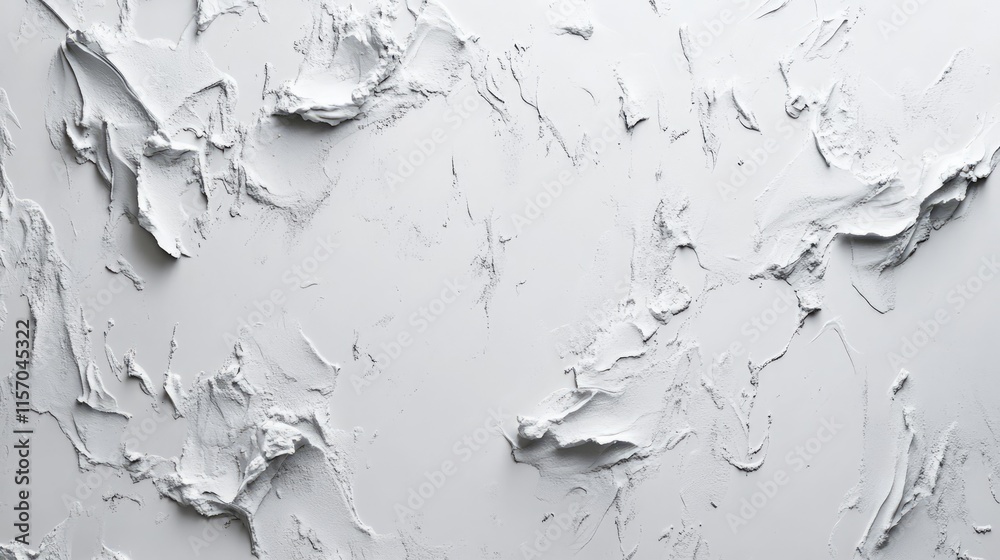 Aufkleber Textured white cement wall background with a rough concrete finish for architectural and design concepts. High resolution image for versatile use.