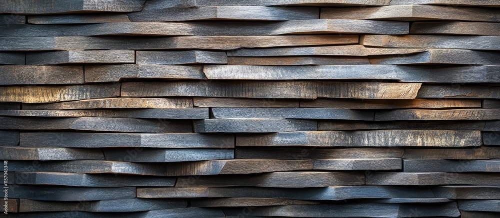 Poster Striped wooden wall texture providing a versatile backdrop for banners and decorative displays in various design projects