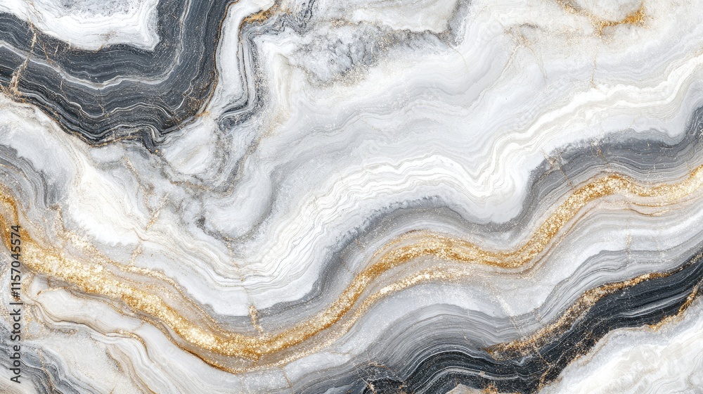 Poster elegant white and gray marble texture background with luxurious gold accents ideal for sophisticated