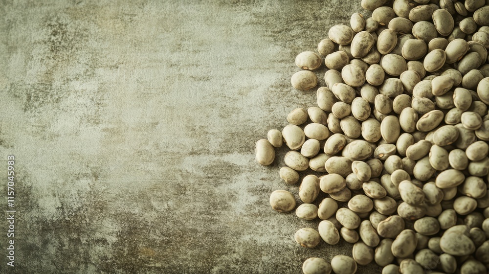 Poster lentil pulse nuts scattered on a textured background ideal for food-related designs and organic them