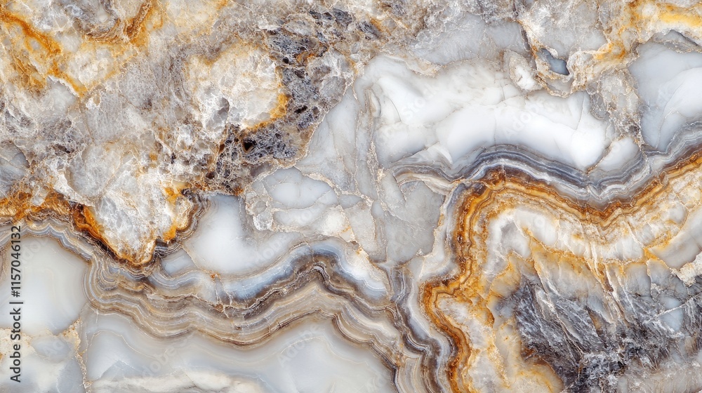 Aufkleber elegant white marble texture with intricate gray and gold veining for high-resolution backgrounds an
