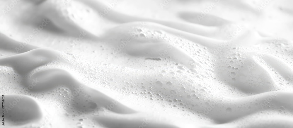 Poster high-speed close-up of white sea foam capturing intricate details and textures in natural ocean wave