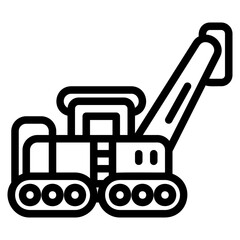 Asphalt milling machine icon