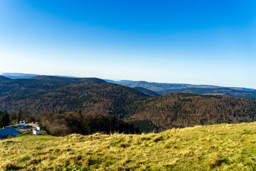 Fototapeta premium Beau paysage automnal à Drumont à Bussang