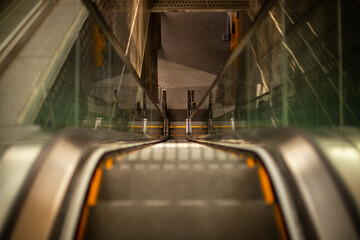 moving escalator in the city