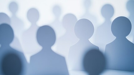 Silhouettes of individuals in soft focus.