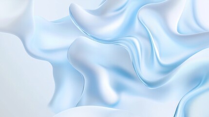 Soft blue waves of flowing fabric and texture.