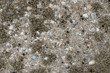 Sandy beach image at Hua Hin District, Prachuap Khiri Khan Province, Thailand for background.