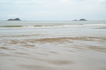 Picture of the beach of Suan Son Pradipat, Hua Hin District, Prachuap Khiri Khan Province, Thailand, taken on 8 June 2023.