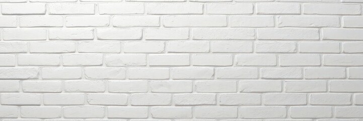 Obraz premium Clean, textured white brick wall background, minimalist, home