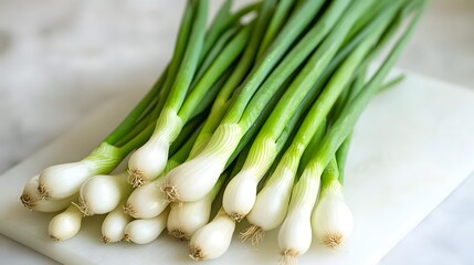 Slicing fresh green onions kitchen counter food preparation home environment close-up view culinary techniques