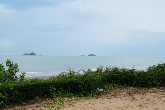 Picture of the beach of Suan Son Pradipat, Hua Hin District, Prachuap Khiri Khan Province, Thailand, taken on 8 June 2023.