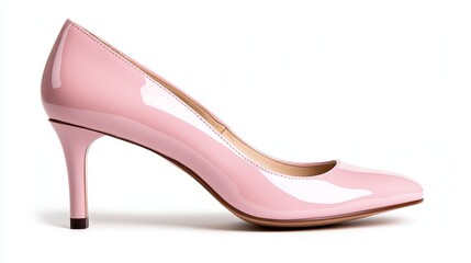 Obraz premium Pair of pink high heel womens shoes