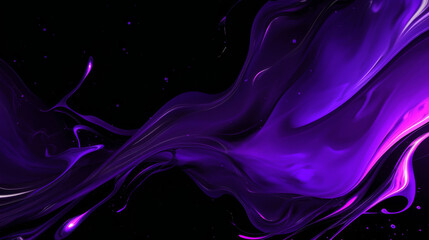 Fototapeta premium Black background, purple abstract liquid flow, high definition wallpaper, high quality, multi-detail, HD, 8K, --no text fonts letters watermark words typography slogans signature --ar 16:9 --niji 6 J