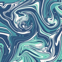 abstract background of Sea Depths, Calming Abstract Marble Pattern Exploration Depicting shades of blue and green that are reminiscent of the sea