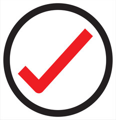 Colors full check mark icon set, approved symbol, checked checkbox Round Square mark, check mark set, editable line.Black,Green,Blue,Red,Orange Tick Check Marks .Circle 
