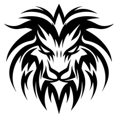 Fototapeta premium Lion Head Silhouette, Lion Logo