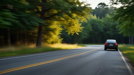Obraz premium car driving on a highway