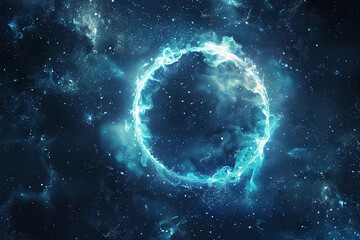 Obraz premium Astrological abstract composition with empty starry sky for zodiac sign symbol, abstract vivid composition consists of fictional unreal fantastic vision on background