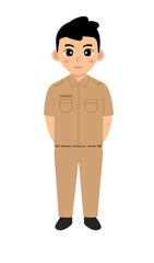 Cartoon Character in Professional Uniform