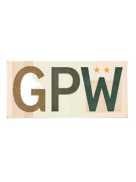 Polish Banknote Inscription Isolated On White Background, Featuring Abbreviation Gpw Related To Stock Exchange In Poland. 00002