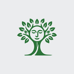 Obraz premium Face tree logo