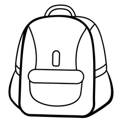 Backpack Line Art Vector Design