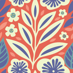 Abstract Seamless floral pattern. 