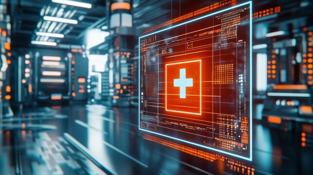 Futuristic Medical Technology Interface - Powered by Adobe