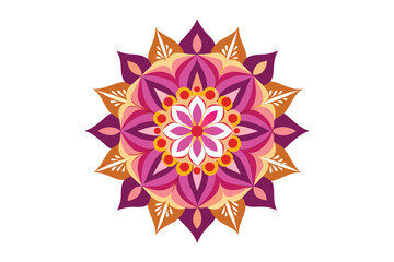 hand drawn vector mandala ornament on white background