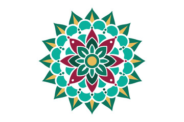 Mandala pattern design vector illustration on white background
