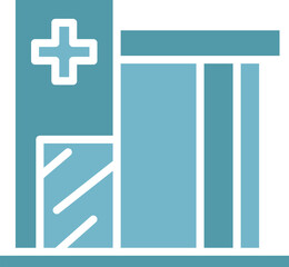 Obraz premium Hospital Building Icon Illustration 