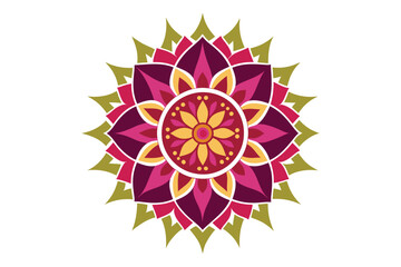 Indian colorful mandala pattern vector illustration