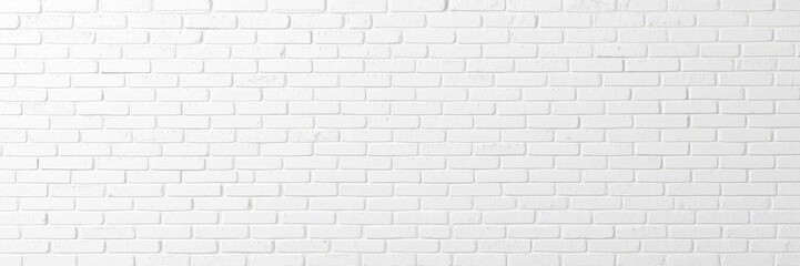 Fototapeta premium Clean, textured white brick wall background, vintage, clean, white