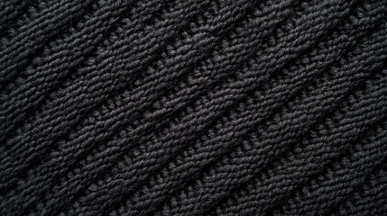 Black abstract background. Texture of natural cotton fabric. Black banner with copy space.