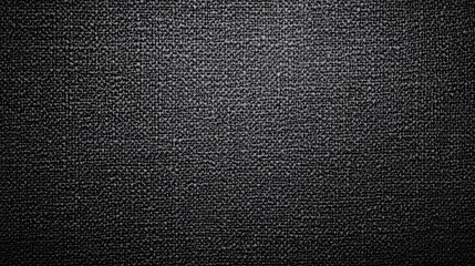 Black abstract background. Texture of natural cotton fabric. Black banner with copy space.