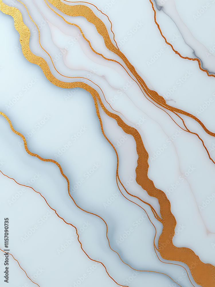 Aufkleber marble texture background featuring gold, white, and blue veins, generated using artificial intellig