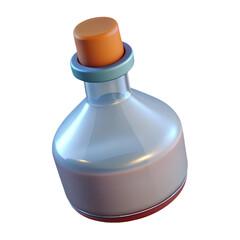 3D plastic icon of bottle
