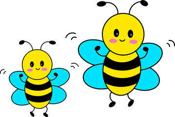 Cute bee clipart drawing 