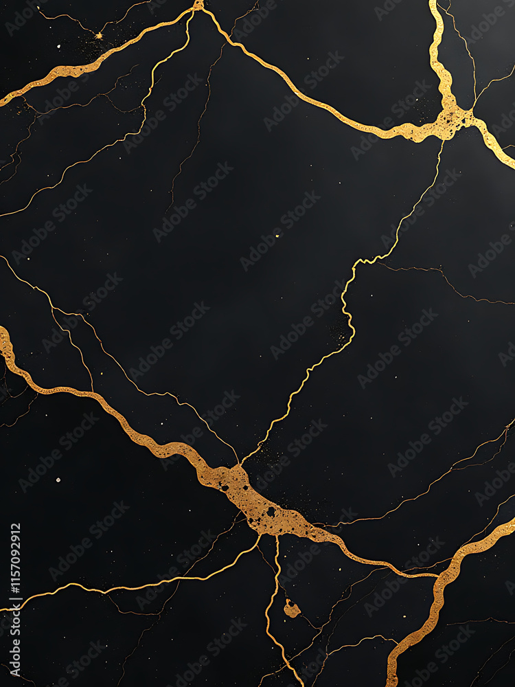 Leinwandbilder Marble Background Featuring Black And Gold Veins In A Textured Pattern Adds Elegance And Sophistication To Any Design Or Setting Easily. 00003