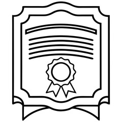 Bond Certificate Line Art Vector Design