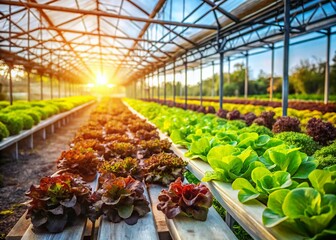 Vintage Hydroponic Greenhouse: Organic Vegetable Cultivation