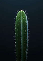 Naklejka premium A cactus with dew drops on it