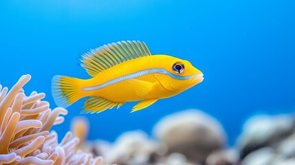 A close-up of colorful coral fish resting on a coral reef, perfect for covers, backgrounds, wallpapers, and nature or marine life projects.
