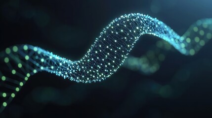 Glowing Network Data Stream Abstract Design Dark Background