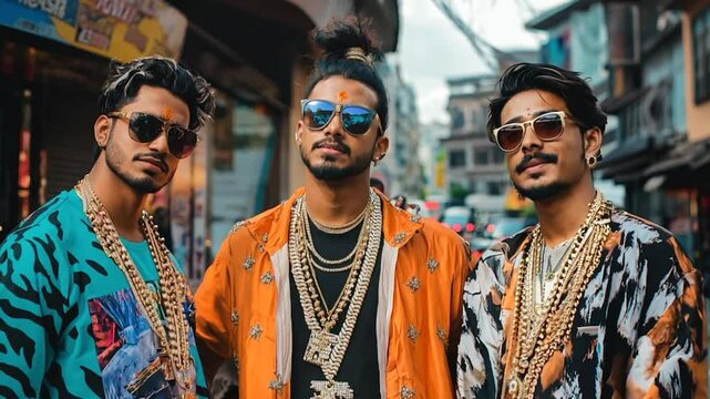 Rappers on a city street